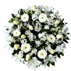Coroa para Funeral Branca