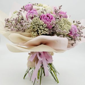 Bouquet de Peónia e Hidranjas
