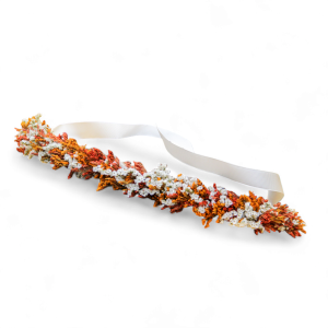 Tiara de Flores Secas - Tons Quentes