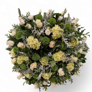 Coroa de Flores - Branco e Verde