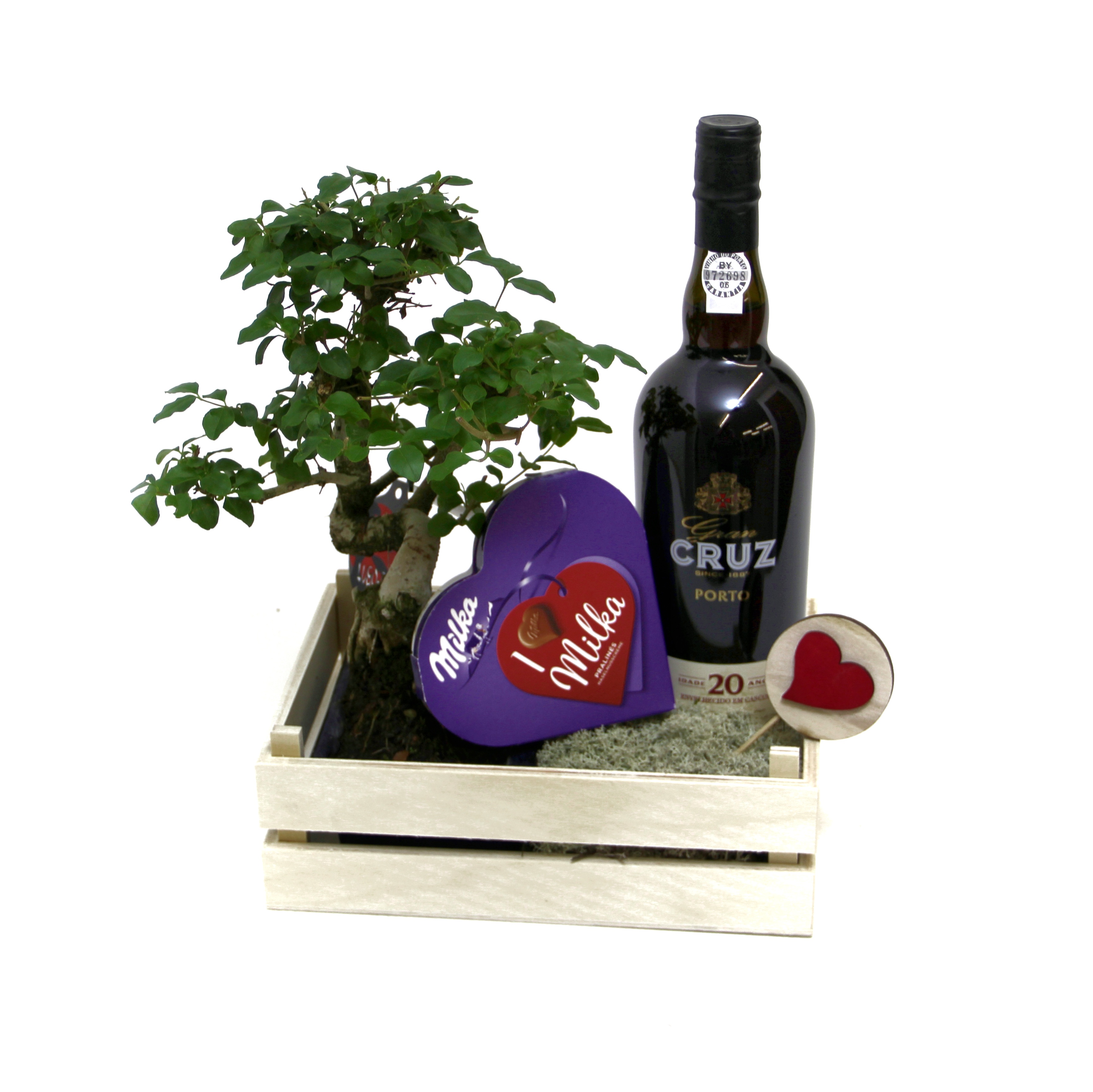 Caixa de Vinho do Porto,  Bonsai e Chocolates