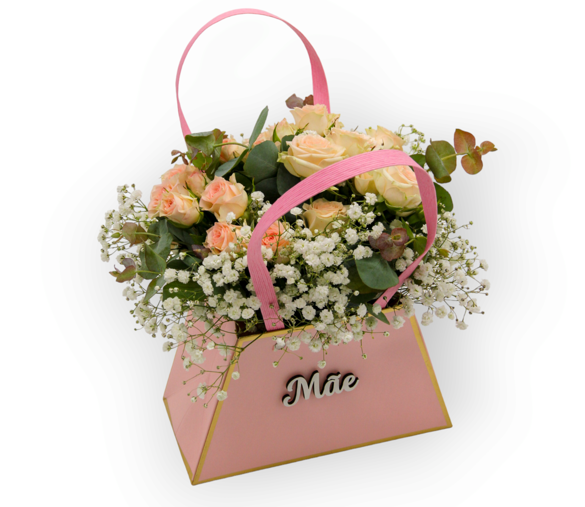 Sacola com Flores - Mãe