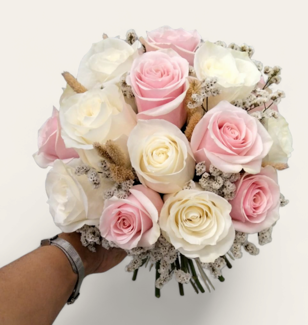 Ramo de noiva - Cor-de-rosa e Branco